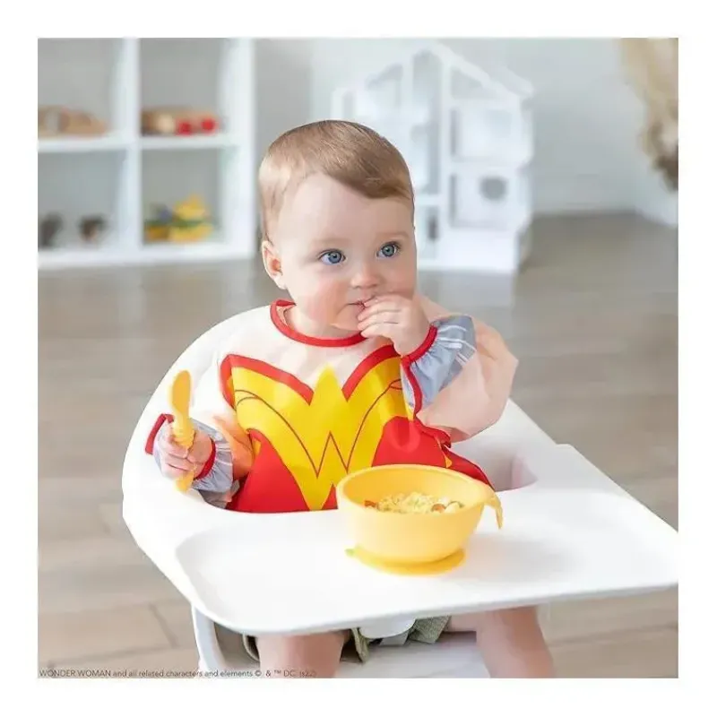 Bumkins Super Heroes*- Wonder Woman Comics Costume Sleeved Bib