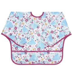 Bumkins Disney Princess|Bibs*Baby Toddler Bib, Disney Waterproof Sleeved Bib, Cinderella