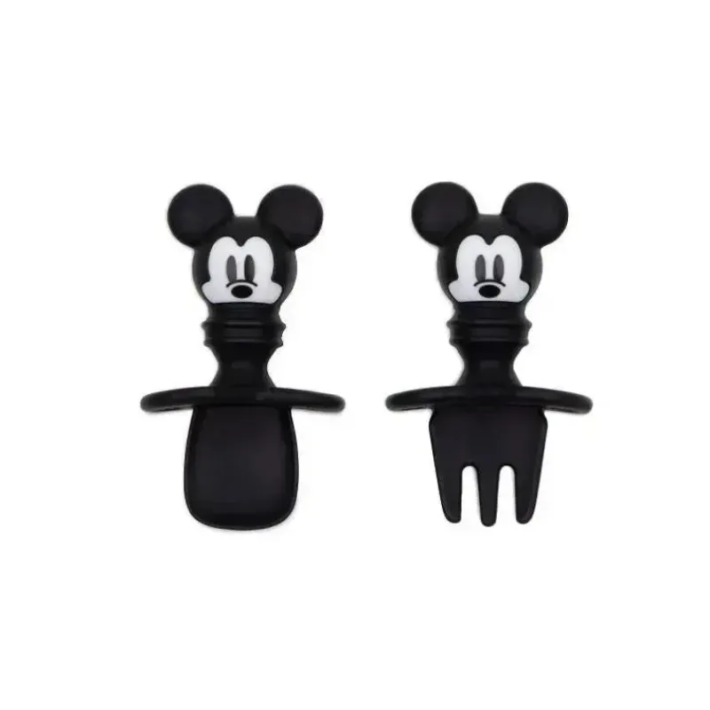 Bumkins Mickey & Minnie|Utensils & Accessories*Disney Mickey Mouse Silicone Toddler Chewtensils in Black