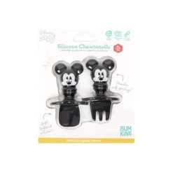 Bumkins Mickey & Minnie|Utensils & Accessories*Disney Mickey Mouse Silicone Toddler Chewtensils in Black