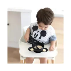 Bumkins Mickey & Minnie|Suction Plates & Bowls*- Disney Silicone First Feeding Set - Black