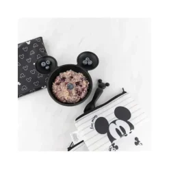 Bumkins Mickey & Minnie|Suction Plates & Bowls*- Disney Silicone First Feeding Set - Black