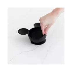Bumkins Mickey & Minnie|Suction Plates & Bowls*- Disney Silicone First Feeding Set - Black