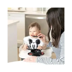 Bumkins Mickey & Minnie|Suction Plates & Bowls*- Disney Silicone First Feeding Set - Black