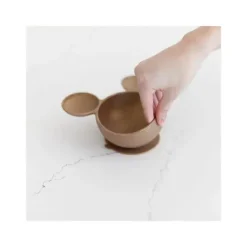 Bumkins Mickey & Minnie|Suction Plates & Bowls*- Disney Silicone First Feeding Set - Gold