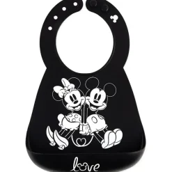 Bumkins Mickey & Minnie|Bibs*Silicone Bib: Mickey Mouse & Minie Mouse