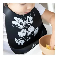 Bumkins Mickey & Minnie|Bibs*Silicone Bib: Mickey Mouse & Minie Mouse