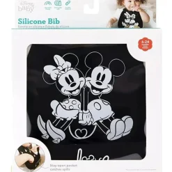 Bumkins Mickey & Minnie|Bibs*Silicone Bib: Mickey Mouse & Minie Mouse