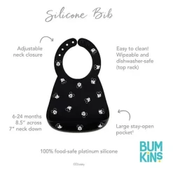 Bumkins Mickey & Minnie|Bibs*Silicone Bib: Mickey Mouse