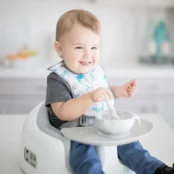 Bumkins Suction Plates & Bowls|Dishes, Utensils & Food Containers*Silicone First Feeding Set with Lid & Spoon, Marble