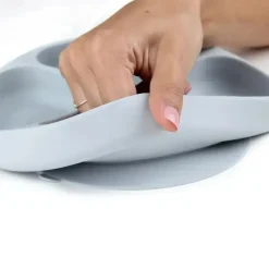 Bumkins Suction Plates & Bowls|Dishes, Utensils & Food Containers*Silicone Grip Dish, Gray