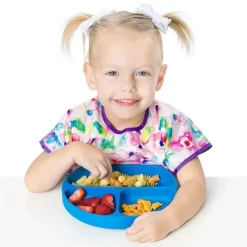 Bumkins Plates & Bowls|Dishes, Utensils & Food Containers*Silicone Grip Dish - Dark Blue