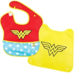Bumkins Super Heroes|Bibs*Superbib With Cape, Dc Wonder Woman