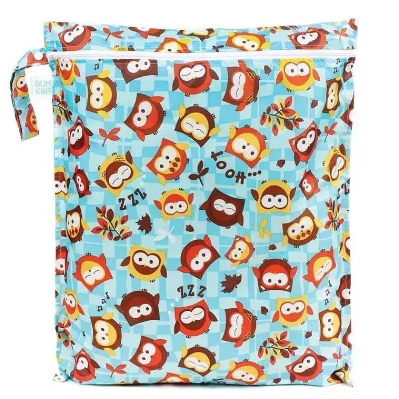 Bumkins Laundry & Accessories*Waterproof Diaper Laundry Wet Bag,Blue Owl