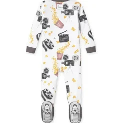Burt's Bees Baby Baby Sleepwear*Burts Bees - Baby Boy Movie Night Sleeper, Cloud