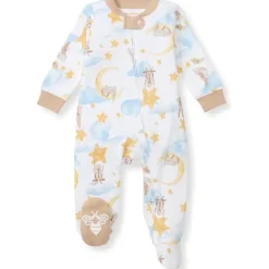 Burt's Bees Baby Baby Sleepwear*Burts Bees - Baby Boy Stardust Bunnies Sleep & Play, Cloud