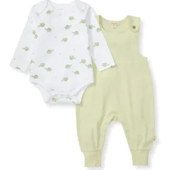 Burt's Bees Baby Baby Onesies & Bodysuits*Burts Bees - Baby Boy Tortoise Jumpsuit & Bodysuit Set, Mint Tea