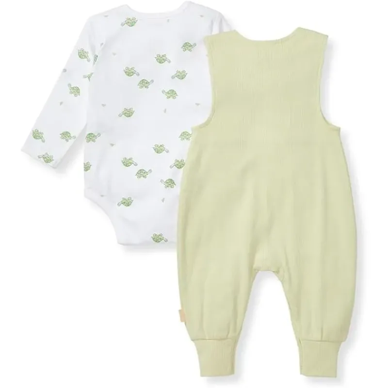 Burt's Bees Baby Baby Onesies & Bodysuits*Burts Bees - Baby Boy Tortoise Jumpsuit & Bodysuit Set, Mint Tea