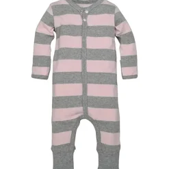 Burt's Bees Baby Baby One-Pieces*Burts Bees - Baby Girl Rugby Stripe Coverall, Blossom