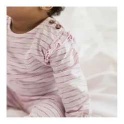 Burt's Bees Baby Baby Onesies & Bodysuits*Burts Bees - Baby Girl Slub Stripe Bodysuit Set, Crocus