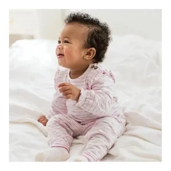 Burt's Bees Baby Baby Onesies & Bodysuits*Burts Bees - Baby Girl Slub Stripe Bodysuit Set, Crocus