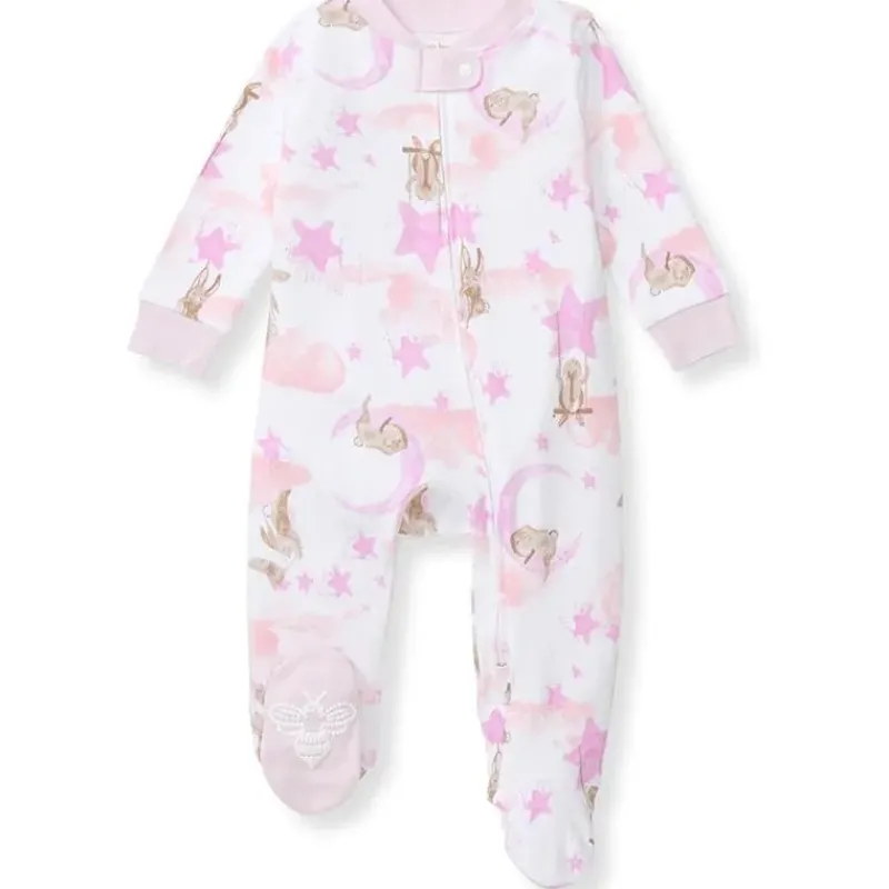 Burt's Bees Baby Baby Sleepwear*Burts Bees - Baby Girl Stardust Bunnies Sleep & Play, Crocus