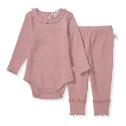 Burt's Bees Baby Baby Onesies & Bodysuits*Burts Bees - Baby Girl Thermal Bodysuit & Pant Set, Persian Rose