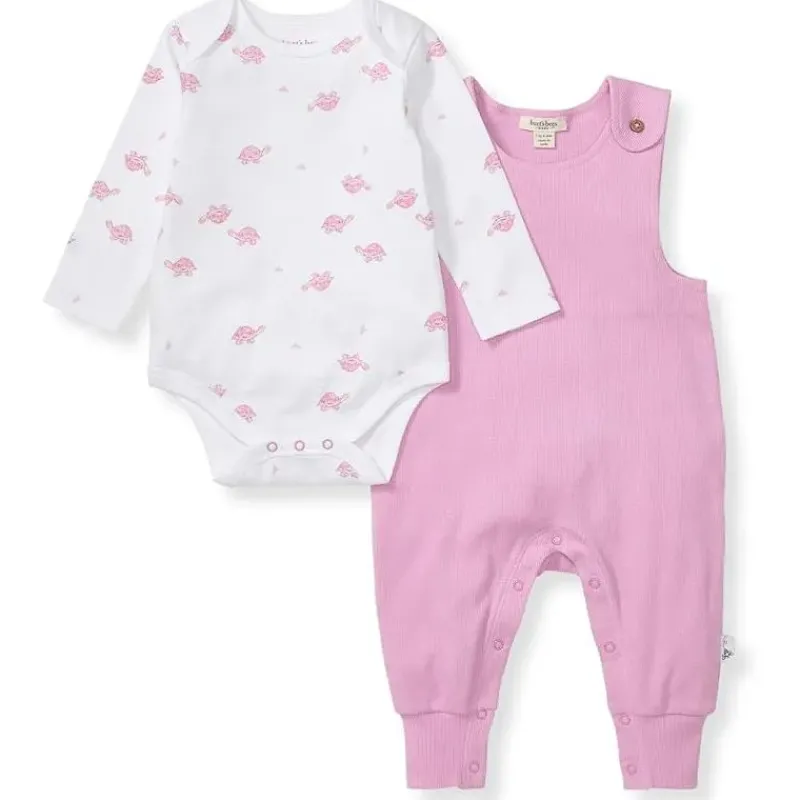 Burt's Bees Baby Baby Onesies & Bodysuits*Burts Bees - Baby Girl Tortoise Jumpsuit & Bodysuit Set, Crocus
