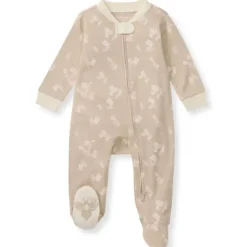 Burt's Bees Baby Baby Sleepwear*Burts Bees - Baby Girl Whimsical Floral Sleep & Play, Hummus