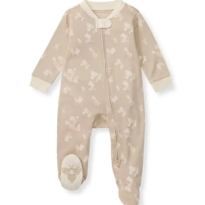 Burt's Bees Baby Baby Sleepwear*Burts Bees - Baby Girl Whimsical Floral Sleep & Play, Hummus