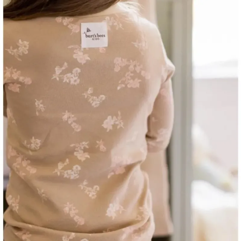 Burt's Bees Baby Baby Sleepwear*Burts Bees - Baby Girl Whimsical Floral Sleep & Play, Hummus