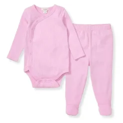 Burt's Bees Baby Baby Onesies & Bodysuits*Burts Bees - Baby Girl Wrap Front Bodysuit Set, Crocus