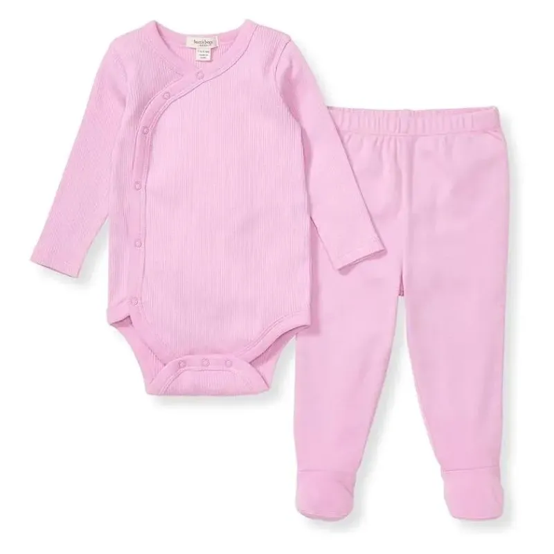 Burt's Bees Baby Baby Onesies & Bodysuits*Burts Bees - Baby Girl Wrap Front Bodysuit Set, Crocus