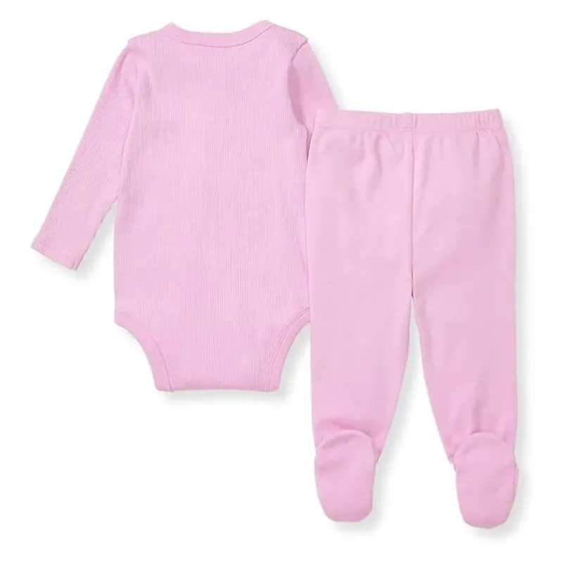 Burt's Bees Baby Baby Onesies & Bodysuits*Burts Bees - Baby Girl Wrap Front Bodysuit Set, Crocus