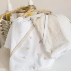 Burt's Bees Baby Baby Bath Towels*Burt's Bees - Baby Hooded Towels, Absorbent Knit Terry, Oatmel