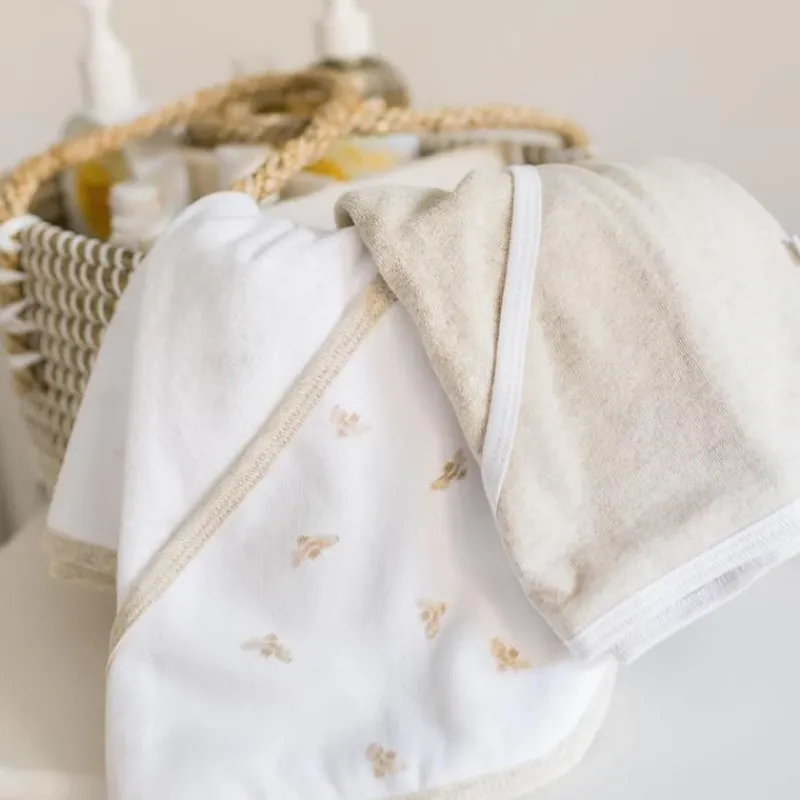 Burt's Bees Baby Baby Bath Towels*Burt's Bees - Baby Hooded Towels, Absorbent Knit Terry, Oatmel