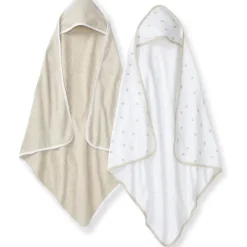 Burt's Bees Baby Baby Bath Towels*Burt's Bees - Baby Hooded Towels, Absorbent Knit Terry, Hummus