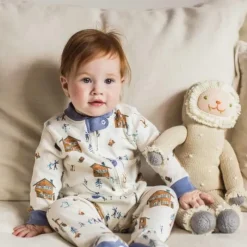 Burt's Bees Baby Baby Sleepwear*Burts Bees - Baby Out In The Alps Sleep & Play, Eggshel