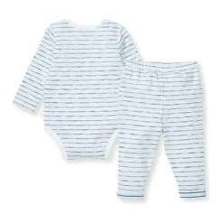Burt's Bees Baby Baby Onesies & Bodysuits*Burts Bees - Baby Slub Stripe Bodysuit Set Underwater