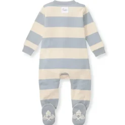 Burt's Bees Baby Baby Sleepwear*Burts Bees - Baby Unisex Rugby Stripe Sleep & Play, Quarry