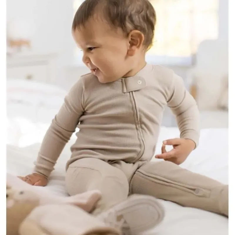 Burt's Bees Baby Baby Sleepwear*Burts Bees - Baby Unisex Solid Rib Sleep & Play, Hummus