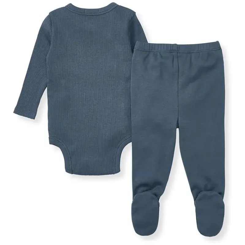 Burt's Bees Baby Baby Onesies & Bodysuits*Burts Bees - Baby Unisex Wrap Front Bodysuit Set, Underwater