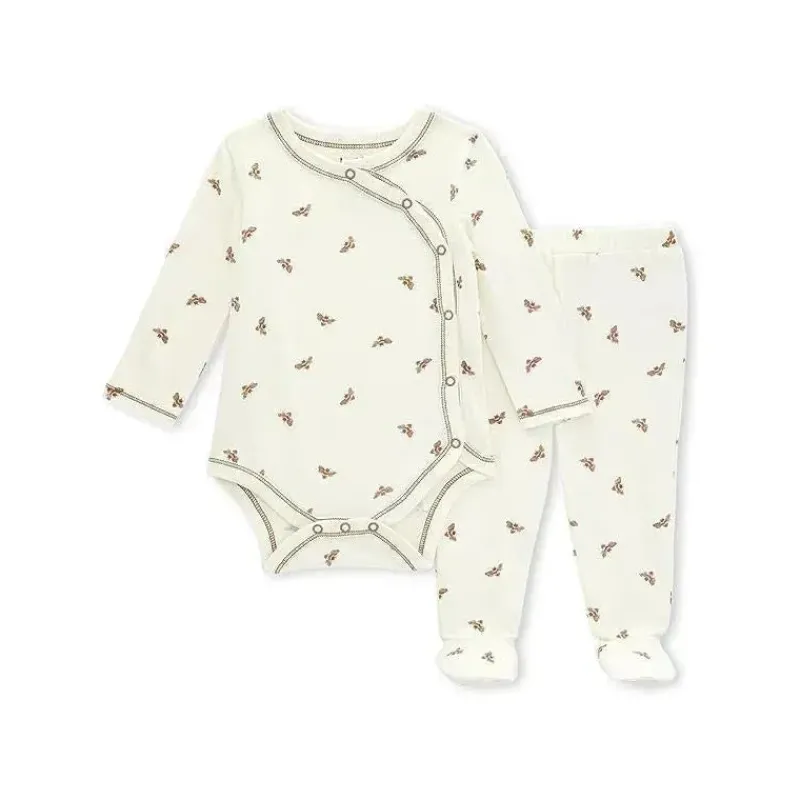 Burt's Bees Baby Baby Sleepwear*Burts Bees - Golden Bee Bodysuit & Footed Pant Set