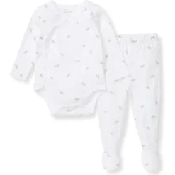 Burt's Bees Baby Baby Sleepwear*Burts Bees - Micro Golden Bee Bodysuit Set, Fossil