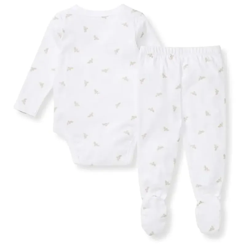 Burt's Bees Baby Baby Sleepwear*Burts Bees - Micro Golden Bee Bodysuit Set, Fossil