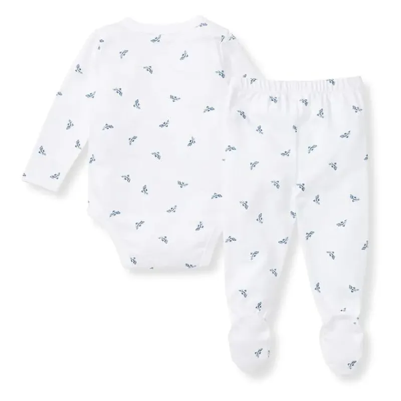Burt's Bees Baby Baby Sleepwear*Burts Bees - Micro Golden Bee Bodysuit Set, Underwater