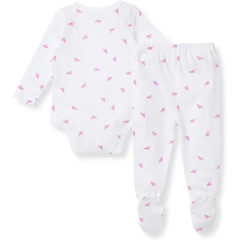 Burt's Bees Baby Baby Sleepwear*Burts Bees - Micro Golden Bee Bodysuit Set, Crocus