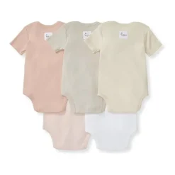 Burt's Bees Baby Baby Onesies & Bodysuits*Burts Bees - 5Pk Baby Girl Solid Short Sleeve Bodysuits, Pink Sand