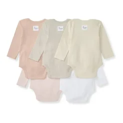 Burt's Bees Baby Baby Onesies & Bodysuits*Burts Bees - 5Pk Baby Girl Solid Long Sleeve Bodysuits, Pink Sand