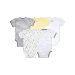 Burt's Bees Baby Baby Onesies & Bodysuits*Burt's Bees - 5Pk Baby Short Sleeve Bodysuits, Sunshine